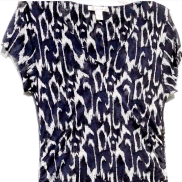 Kenneth Cole Mesh Indigo Ikat Swim Cover Up - Picture 8 of 12